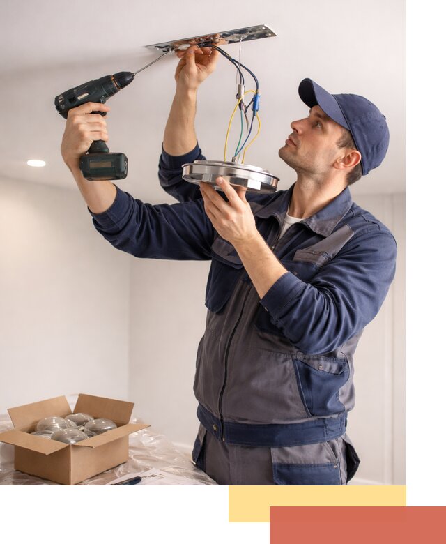 Установка люстры в натяжной потолок в Благовещенске