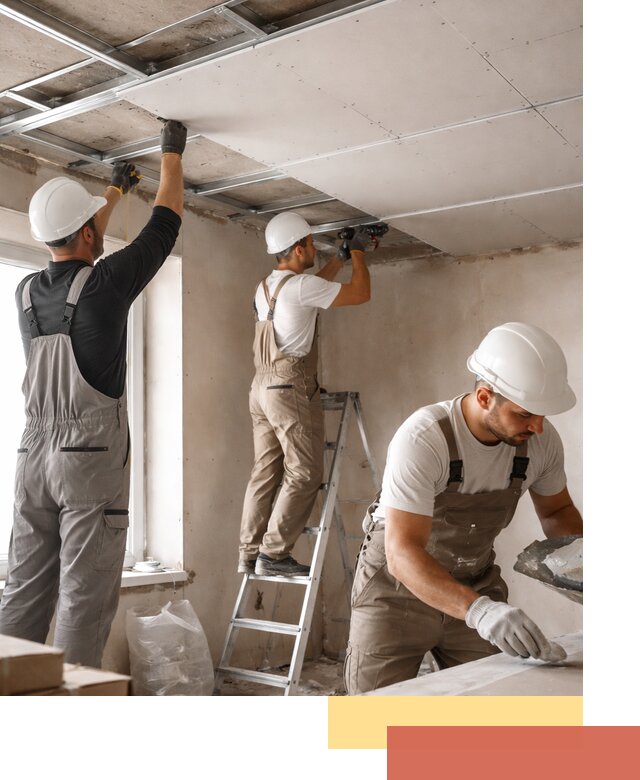 Одноуровневый потолок из гипсокартона в Благовещенске — монтаж и отделка