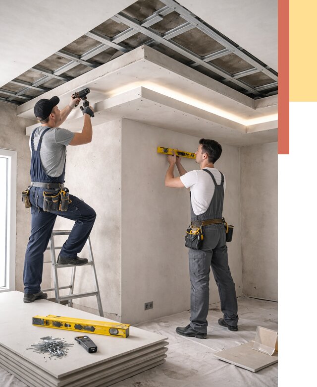 Двухуровневый потолок из гипсокартона в Благовещенске от 1473 руб. под ключ | ОТДЕЛОЧНИК-Бгн