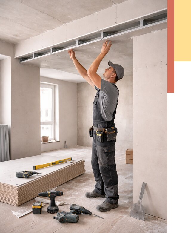 Потолок из гипсокартона с нишей в Благовещенске от 1270 руб. под ключ | ОТДЕЛОЧНИК-Бгн