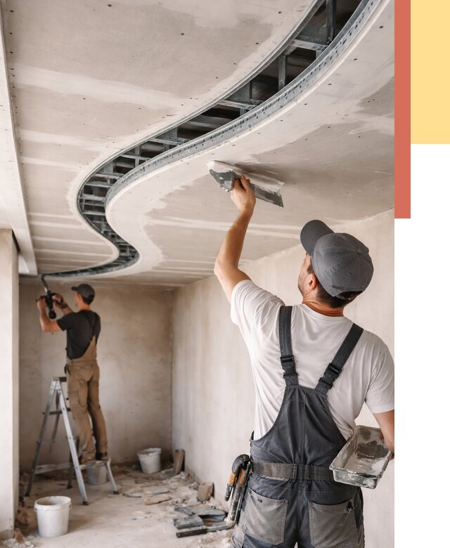 Криволинейный потолок из гипсокартона в Благовещенске от 2133 руб./м2 | ОТДЕЛОЧНИК-Бгн