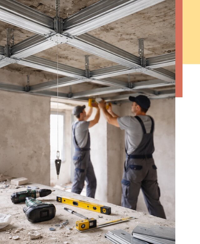 Монтаж каркаса потолка из профиля в Благовещенске от 4571 руб. — услуги ОТДЕЛОЧНИК-Бгн
