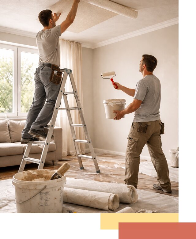 Поклейка обоев на потолок в Благовещенске — качественно и быстро