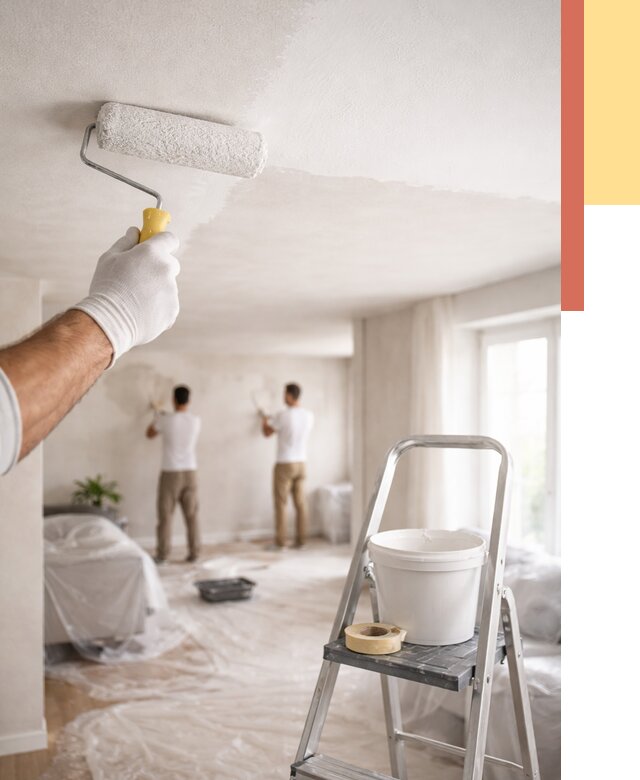 Покраска потолка акриловой краской в Благовещенске от 2539 руб. | ОТДЕЛОЧНИК-Бгн