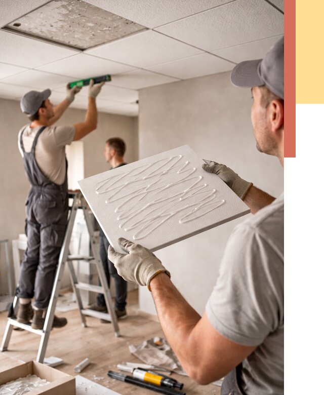 Монтаж потолочной плитки в Благовещенске от 4571 руб. — быстро и недорого | ОТДЕЛОЧНИК-Бгн