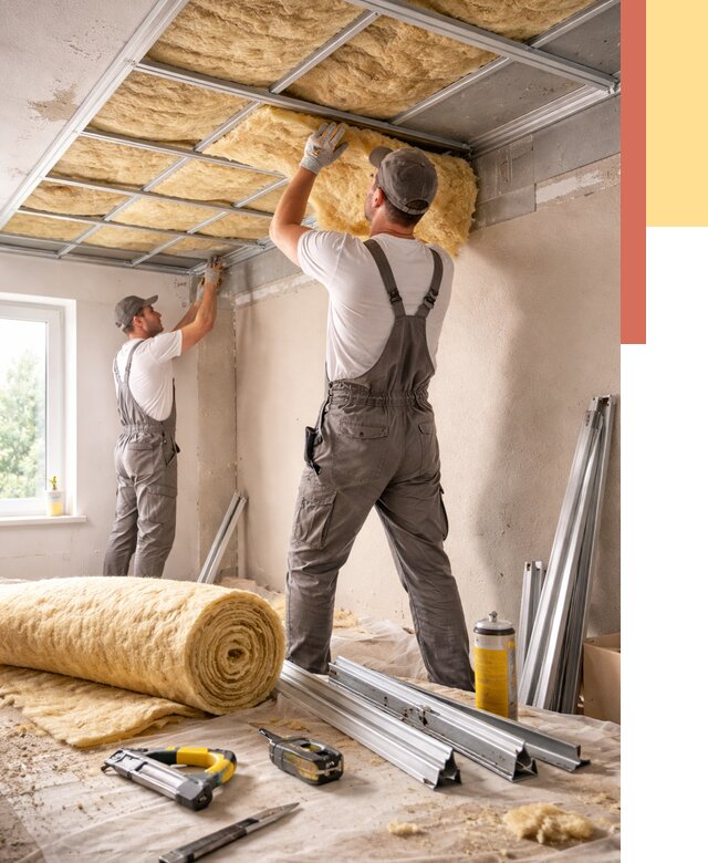 Утепление потолка в Благовещенске от 7313 руб/м2 — недорого, быстро, под ключ | ОТДЕЛОЧНИК-Бгн