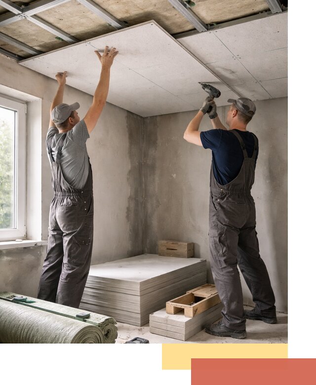 Шумоизоляция потолка панелями ЗИПС в Благовещенске